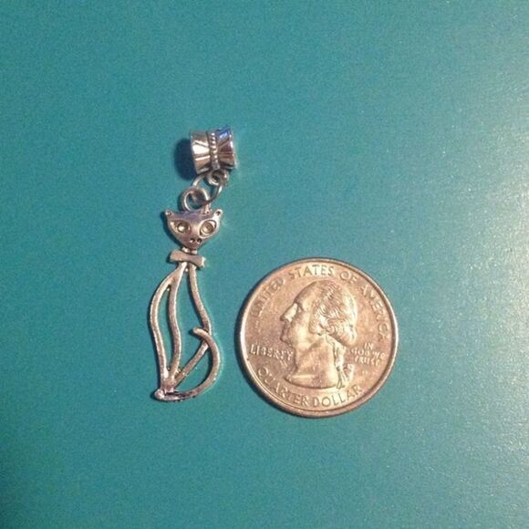Cute cat charm fits pandora - Picture 2 of 2